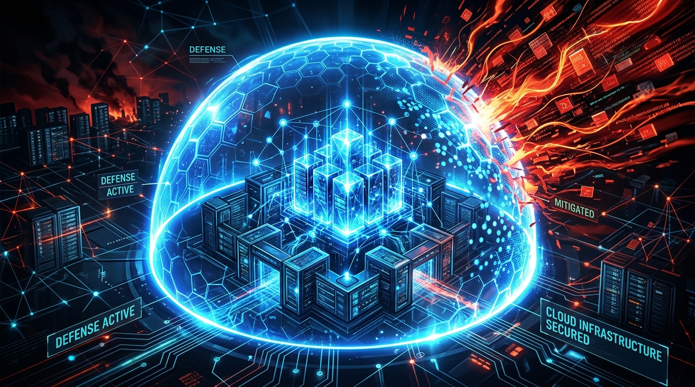 Resilient enterprise cloud infrastructure defense shield mitigating volumetric cyber attacks