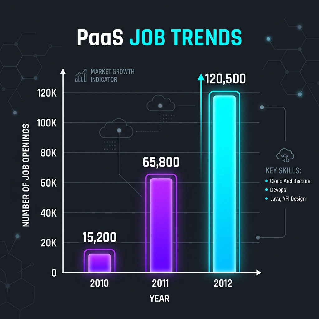 PaaS jobs chart trend, via RedMonk