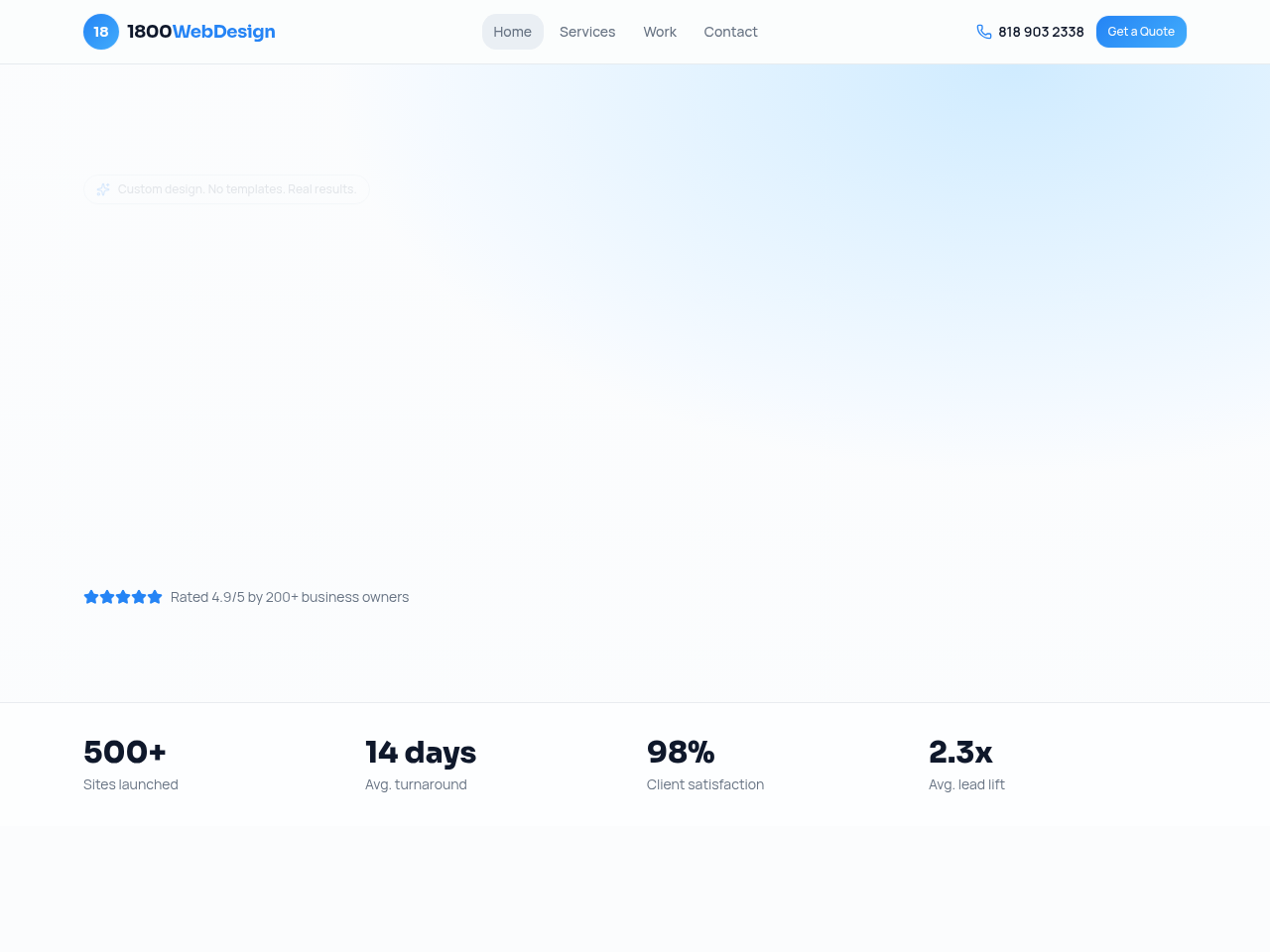 1-800 Web Design Commercial Agency Portal