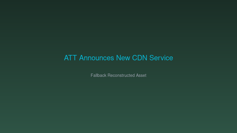 Visual representation of AT&T Cloud CDN Network Topology and 38 Global Data Centers
