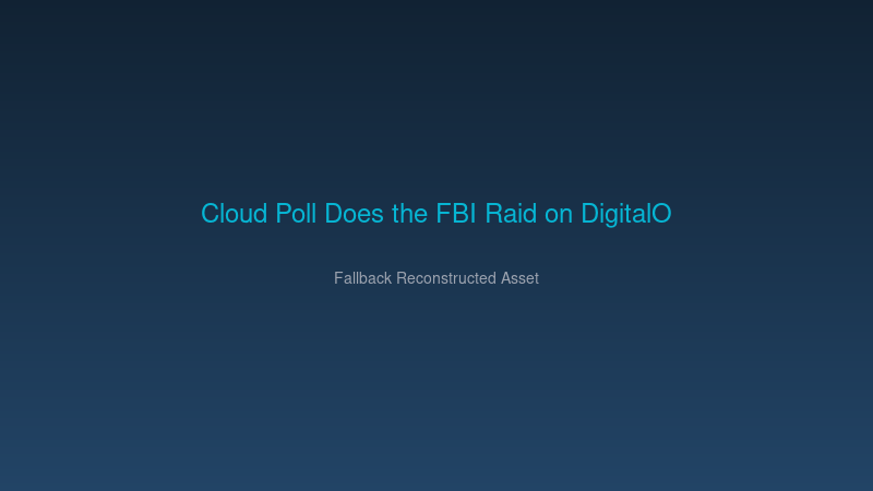 Abstract representation of cloud computing risks and the FBI raid on DigitalOne data center