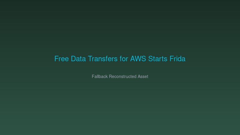 AWS data transfer architectural diagram showing free incoming data